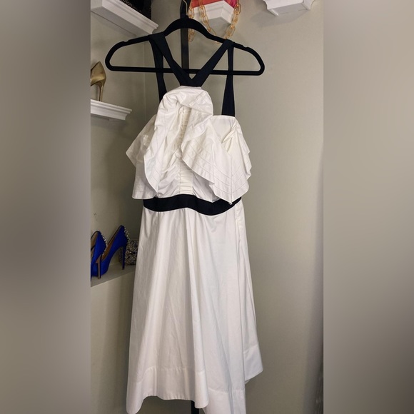 Off The Shoulder Halter Dress
White Ruffle Off Shoulder Dress by Derek Lam - Picture 14 of 16